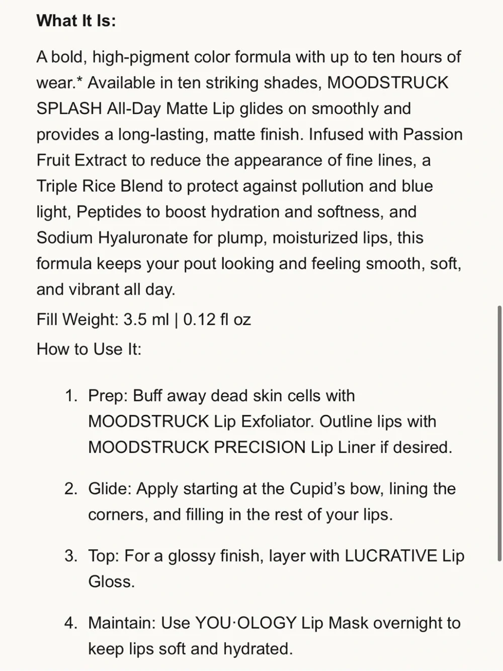 Younique MOODSTRUCK Matte Liquid Lipstick — Pouty Pink